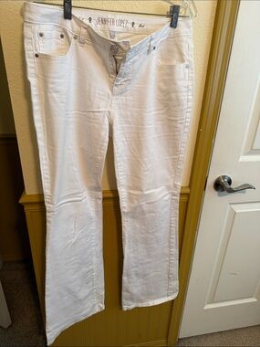 Jennifer Lopez Crisp White Boot Cut Jeans Sz 10